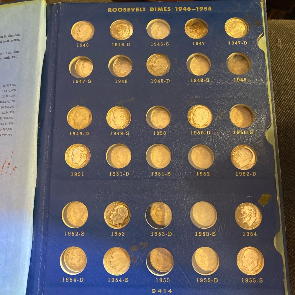 COPY - Nearly full Silver Rosevelt dime book.
